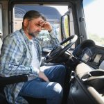 Truck driver in workplace accident
